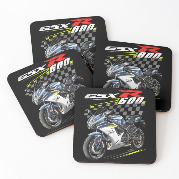 Item preview, Suzuki GSXR 600 2022 (Glass Matte Mechanical Gray & Pearl Brilliant White) for Motorcycle Riders designed and sold by MotoApparelHub.