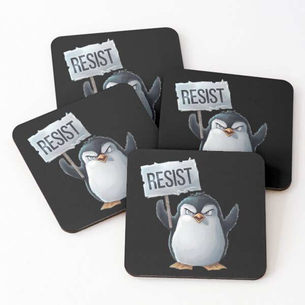Item preview, Penguins Protest Against Tariffs Funny Penguin Tariff designed and sold by AniArtPL.