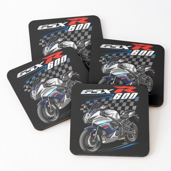 Item preview, Suzuki GSXR 600 2023 (Pearl Brilliant White & Metallic Matte Stellar Blue) for Motorcycle Riders designed and sold by MotoApparelHub.