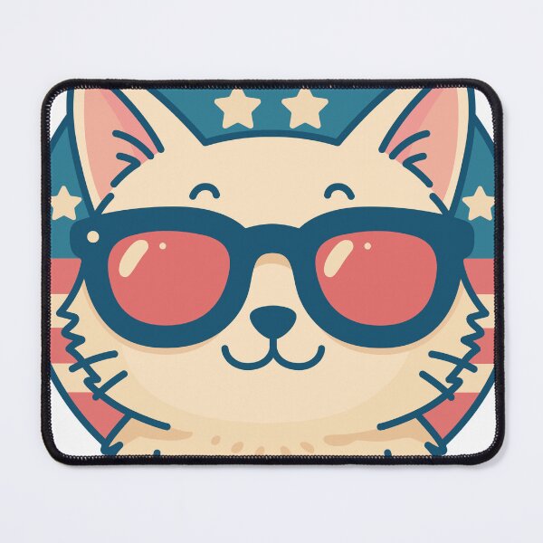 Item preview, Kawaii Merica Cat, Usa, 4th of July, America Cat, Independence Day, Retro cat designed and sold by decnui.