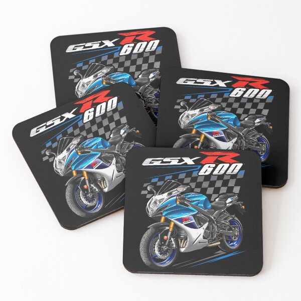 Item preview, Suzuki GSXR 600 2024 (Pearl Brilliant White & Metallic Triton Blue) for Motorcycle Riders designed and sold by MotoApparelHub.