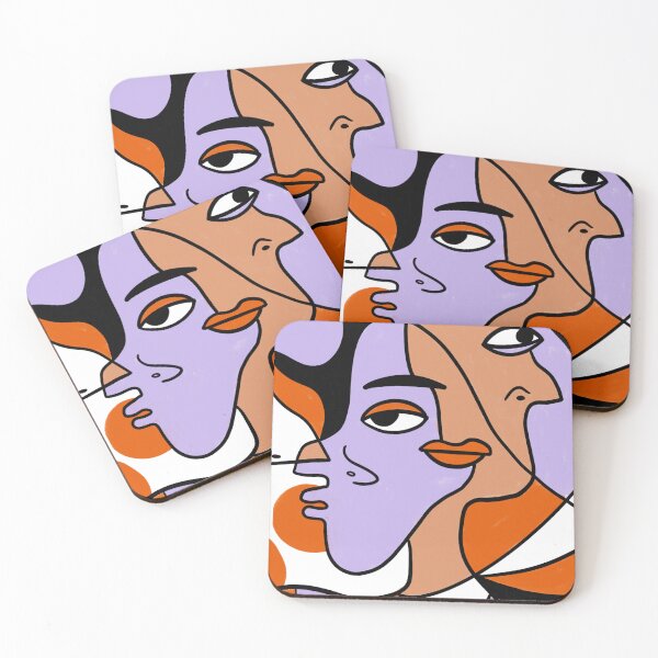 Item preview, “Harmonious Abstract Faces - Cubist Art Print” designed and sold by DigiGoods.