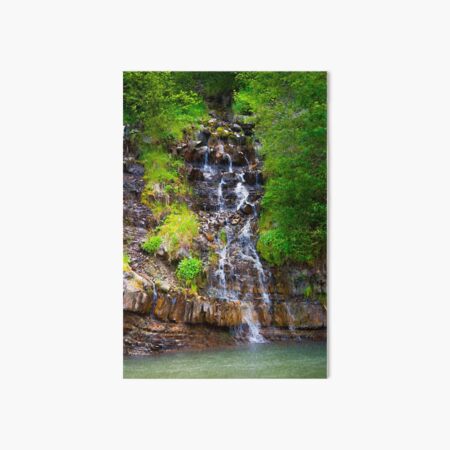 small waterfall in forest Art Board Print