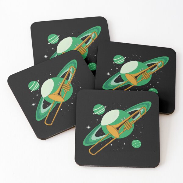 Item preview, Celestial Echoes Where Trombone Meets Green Planets designed and sold by SplashTastic.