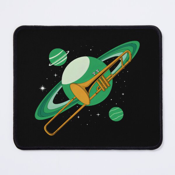 Item preview, Celestial Echoes Where Trombone Meets Green Planets designed and sold by SplashTastic.
