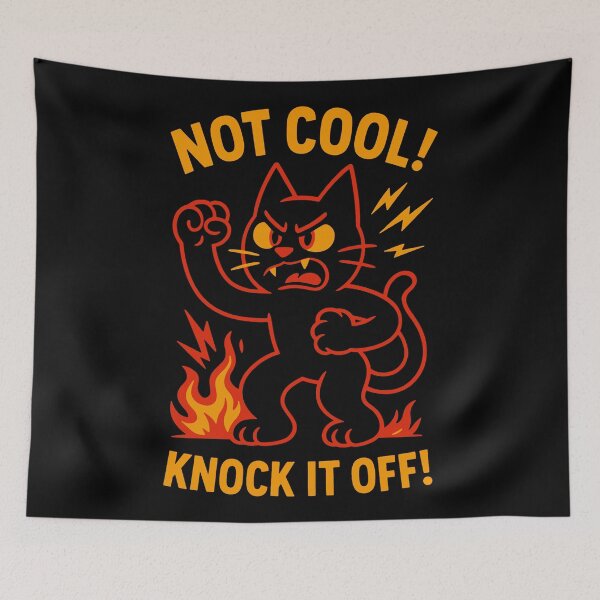 Item preview, Not Cool! Angry Protest Cat designed and sold by zzz888.