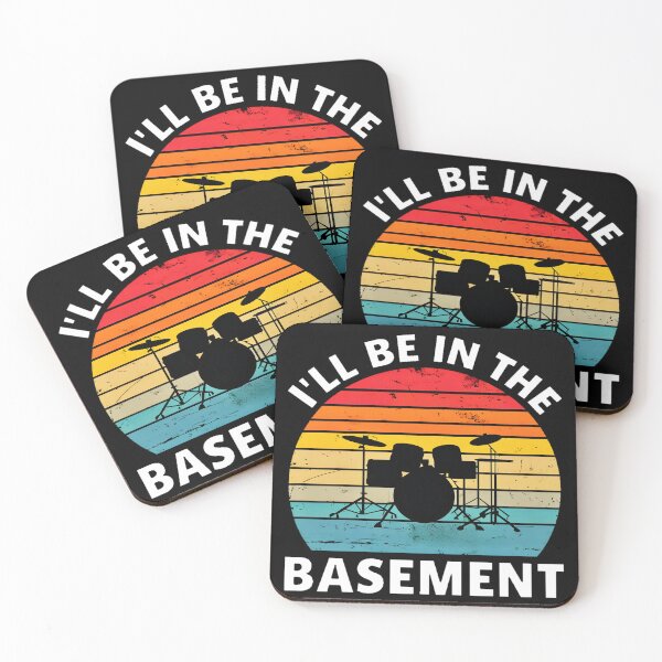 Item preview, I'll Be In The Basement Retro Drum Set designed and sold by AlphaTeez.