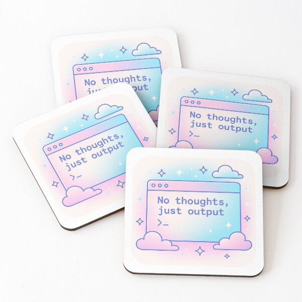 Item preview, No Thoughts, Just Output designed and sold by imaginewoefully.