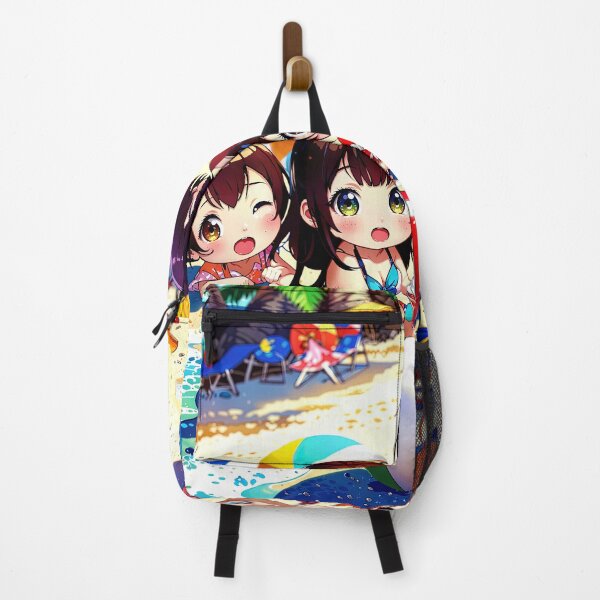 Item preview, Chibi Anime Characters Having Fun at the Beach designed and sold by Aetheric Art Studio.