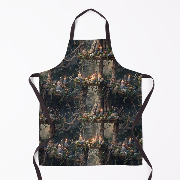 Item preview, Enchanting Forest Shrine with Candles and Vibrant Flowers designed and sold by CoolPixels.