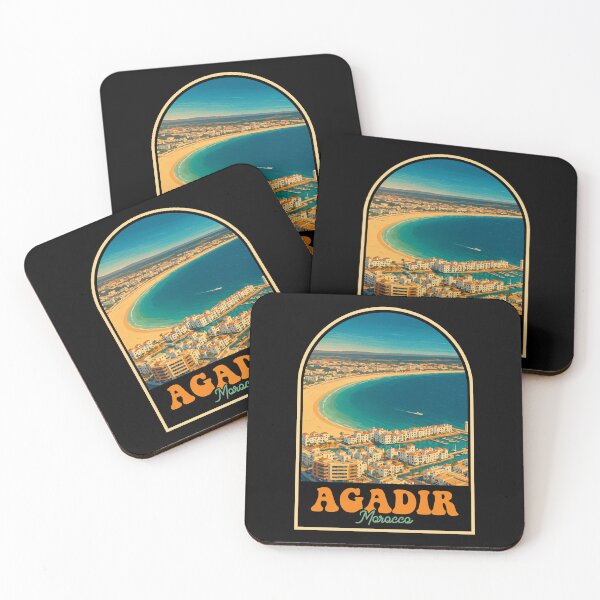 Item preview, Agadir Morocco Design Vintage Coastal Beach City Artwork designed and sold by JackCurtis1991.