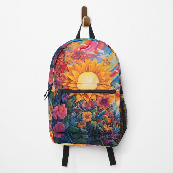 Item preview, Psychedelic Trippy Hippy Algeapunk Sunflower Illustration Art  designed and sold by GrinGalore.