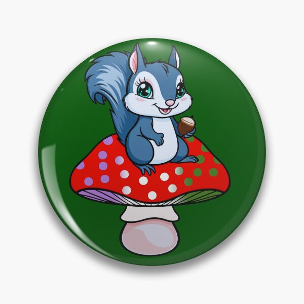 Item preview, Cute Squirrel on Genderqueer Mushroom – Genderfqueer Pride Whimsical Art designed and sold by Travelslightly.