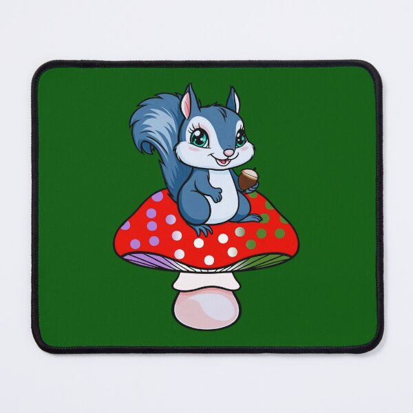 Item preview, Cute Squirrel on Genderqueer Mushroom – Genderfqueer Pride Whimsical Art designed and sold by Travelslightly.