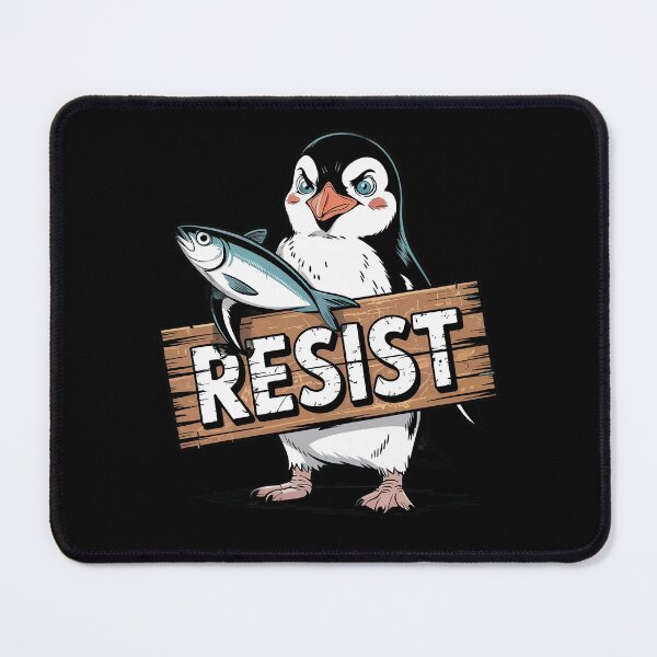 Item preview, Penguins Protest Against Tariffs Funny Penguin Tariff designed and sold by ThePixelAlchemy.