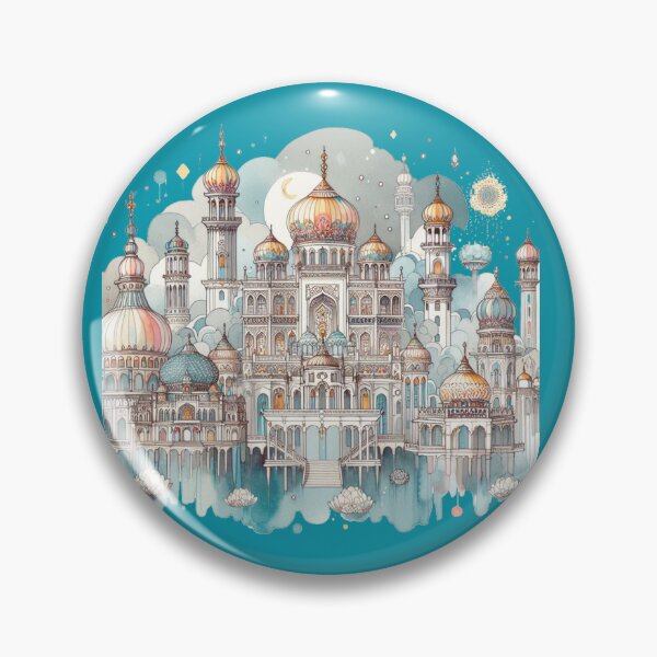 Item preview, Heavenly Palace of Palaces – Minimalist Watercolor City of Jewels , designed and sold by PaintMeWorld.