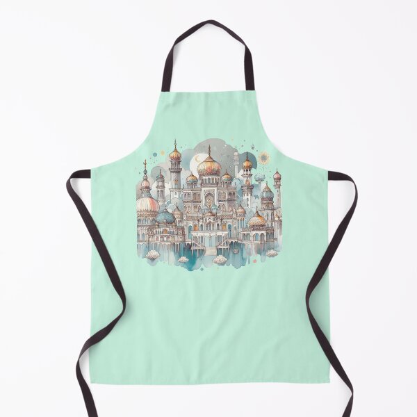 Item preview, Heavenly Palace of Palaces – Minimalist Watercolor City of Jewels , designed and sold by PaintMeWorld.