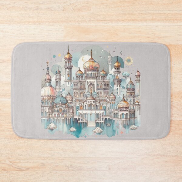 Item preview, Heavenly Palace of Palaces – Minimalist Watercolor City of Jewels , designed and sold by PaintMeWorld.