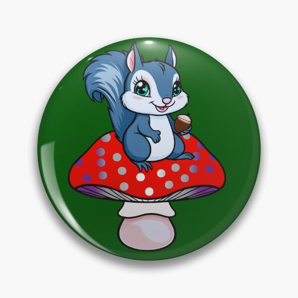 Item preview, Cute Squirrel on Greysexual Mushroom – Greysexual Pride Whimsical Art designed and sold by Travelslightly.