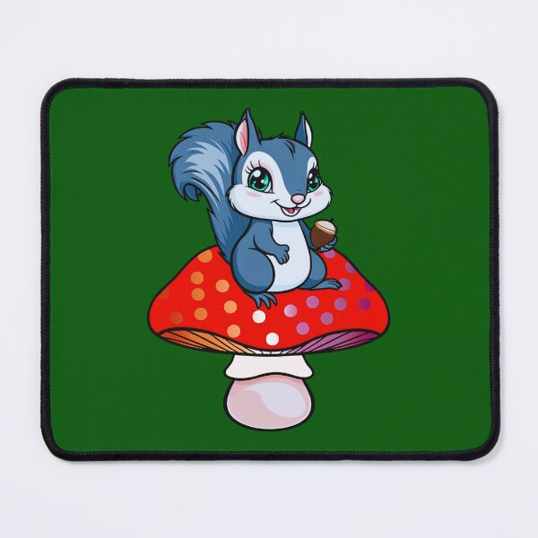 Item preview, Cute Squirrel on Lesbian Mushroom – Lesbian Pride Whimsical Art designed and sold by Travelslightly.