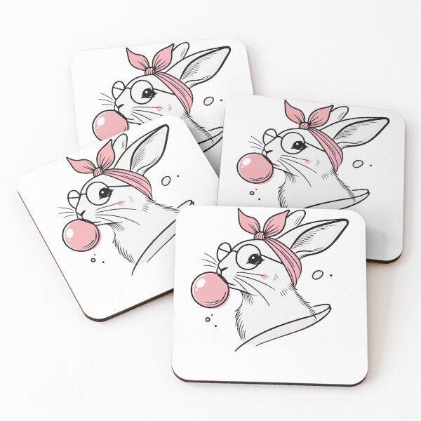 Item preview, Easter Bunny With Chewing Gum Bubble In Retro designed and sold by LuminOrb.