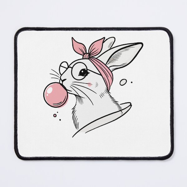 Item preview, Easter Bunny With Chewing Gum Bubble In Retro designed and sold by LuminOrb.