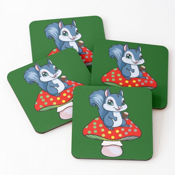 Item preview, Cute Squirrel on Lithromantic Mushroom – Lithromantic Pride Whimsical Art designed and sold by Travelslightly.