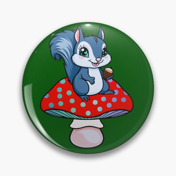Item preview, Cute Squirrel on Neptunic Mushroom – Neptunic Pride Whimsical Art designed and sold by Travelslightly.