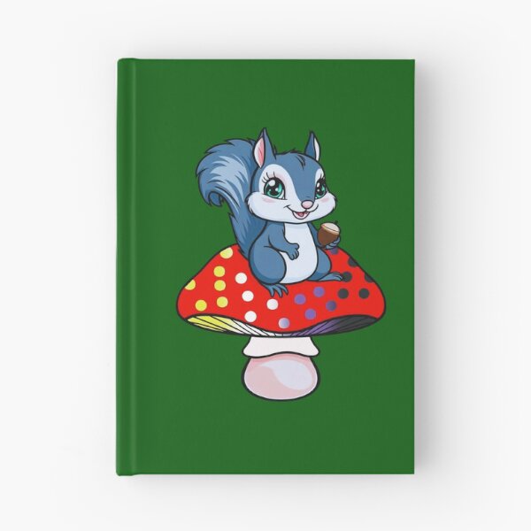 Item preview, Cute Squirrel on Nonbinary Mushroom – Enby Pride Whimsical Art designed and sold by Travelslightly.