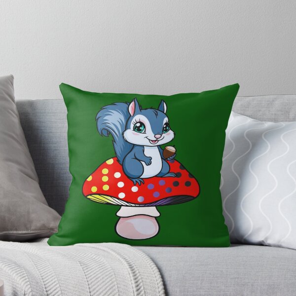 Item preview, Cute Squirrel on Nonbinary Mushroom – Enby Pride Whimsical Art designed and sold by Travelslightly.