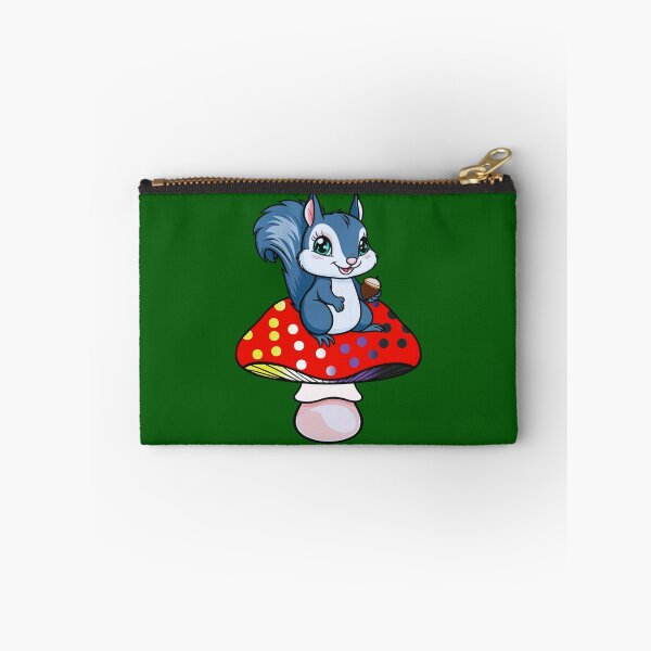 Item preview, Cute Squirrel on Nonbinary Mushroom – Enby Pride Whimsical Art designed and sold by Travelslightly.