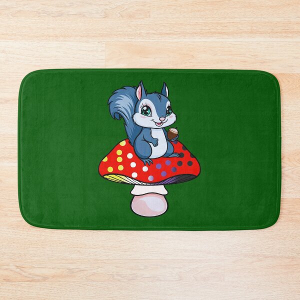 Item preview, Cute Squirrel on Nonbinary Mushroom – Enby Pride Whimsical Art designed and sold by Travelslightly.