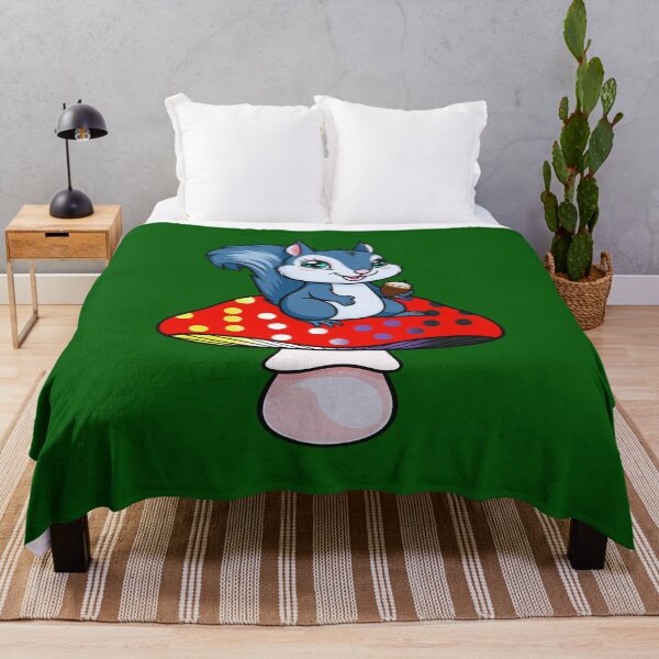Item preview, Cute Squirrel on Nonbinary Mushroom – Enby Pride Whimsical Art designed and sold by Travelslightly.