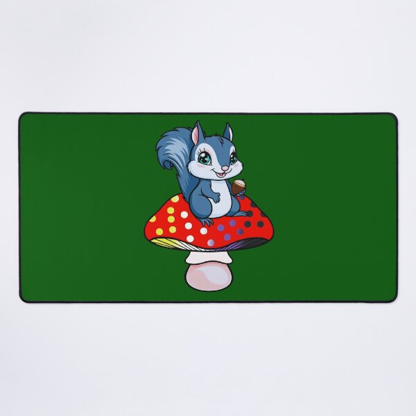 Item preview, Cute Squirrel on Nonbinary Mushroom – Enby Pride Whimsical Art designed and sold by Travelslightly.