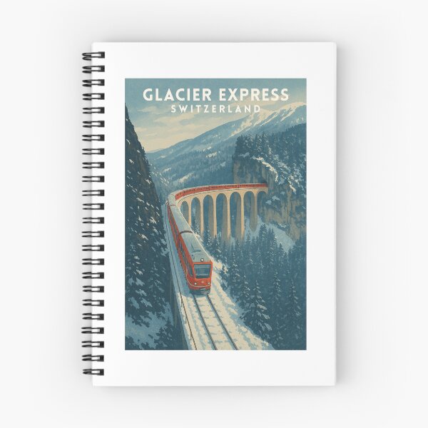 Item preview, Glacier Express Switzerland Design Vintage Alpine Train Scene designed and sold by JackCurtis1991.