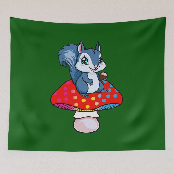 Item preview, Cute Squirrel on Pansexual Mushroom – Pan Pride Whimsical Art designed and sold by Travelslightly.