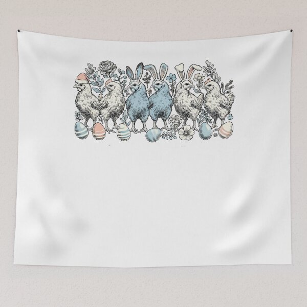 Item preview, Easter Hens Chicks Retro Easter Bunny designed and sold by LuminOrb.