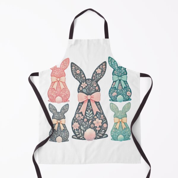 Item preview, Easter Bunny Floral Pattern Retro Look designed and sold by LuminOrb.