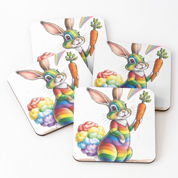 Item preview, Rainbow Rabbit designed and sold by PinkiPop Studio.
