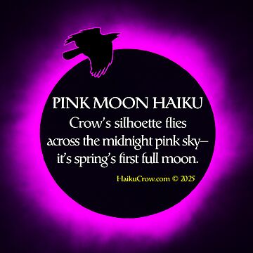 Artwork thumbnail, Pink Moon Haiku by EyeMagined