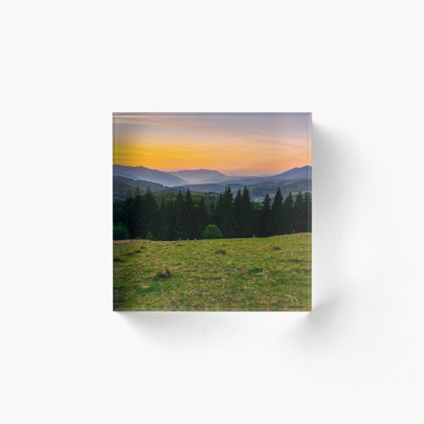 beautiful sunset in Carpathian mountains Acrylic Block