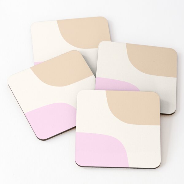 Item preview, Minimalist Abstract Color Blocks in Pastel Pink, Light Brown and Beige designed and sold by JulzPink.