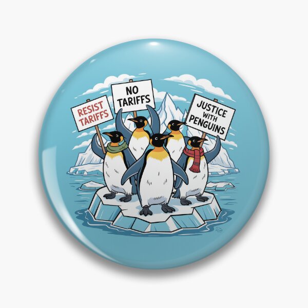 Item preview, Penguins Protest Against Tariffs Funny Penguin Tariff designed and sold by AniArtPL.