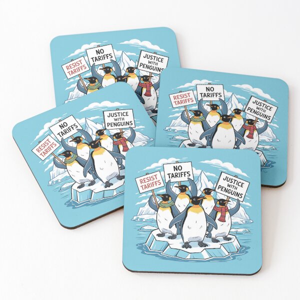 Item preview, Penguins Protest Against Tariffs Funny Penguin Tariff designed and sold by AniArtPL.