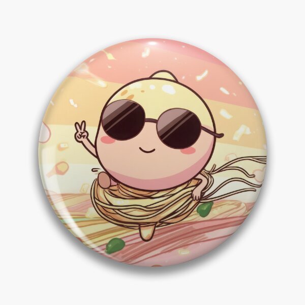 Item preview, Happy Dumpling Flying Over Rainbow Noodles | Peace & Pride Kawaii Art designed and sold by ThaiArtShop.