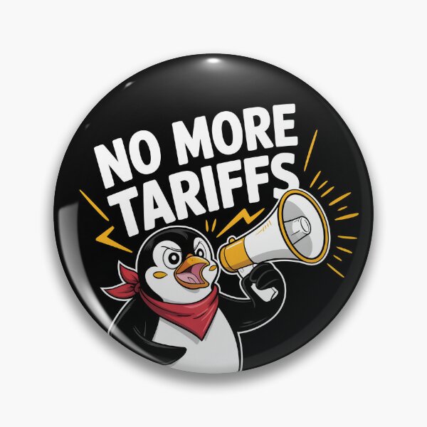 Item preview, Penguins Protest Against Tariffs Funny Penguin Tariff designed and sold by AniArtPL.