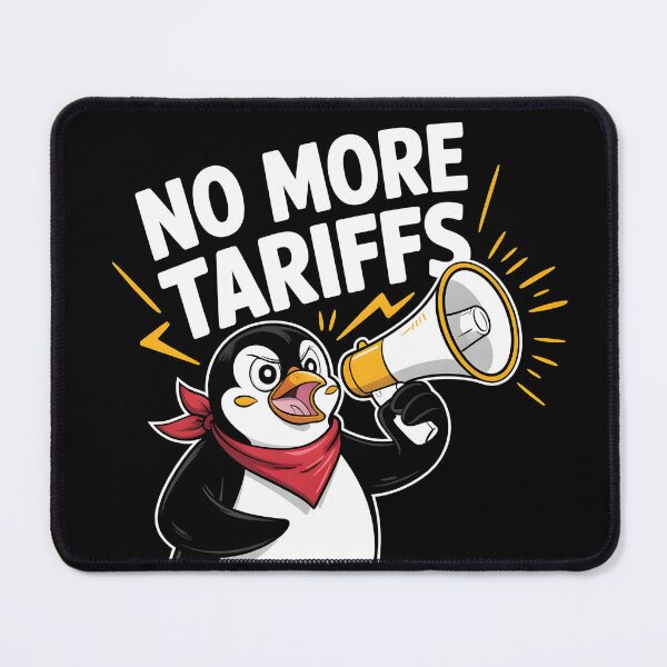 Item preview, Penguins Protest Against Tariffs Funny Penguin Tariff designed and sold by AniArtPL.