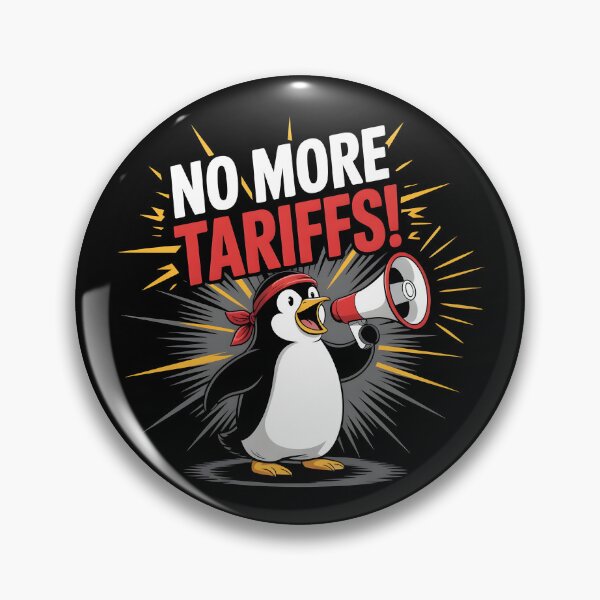 Item preview, Penguins Protest Against Tariffs Funny Penguin Tariff designed and sold by AniArtPL.