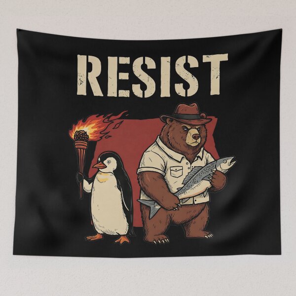 Item preview, Resist-Penguin And Bear designed and sold by svarupa.