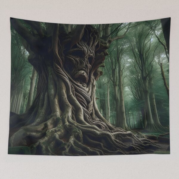 Item preview, Ancient Tree with Face Formation designed and sold by PandaTShirtShop.